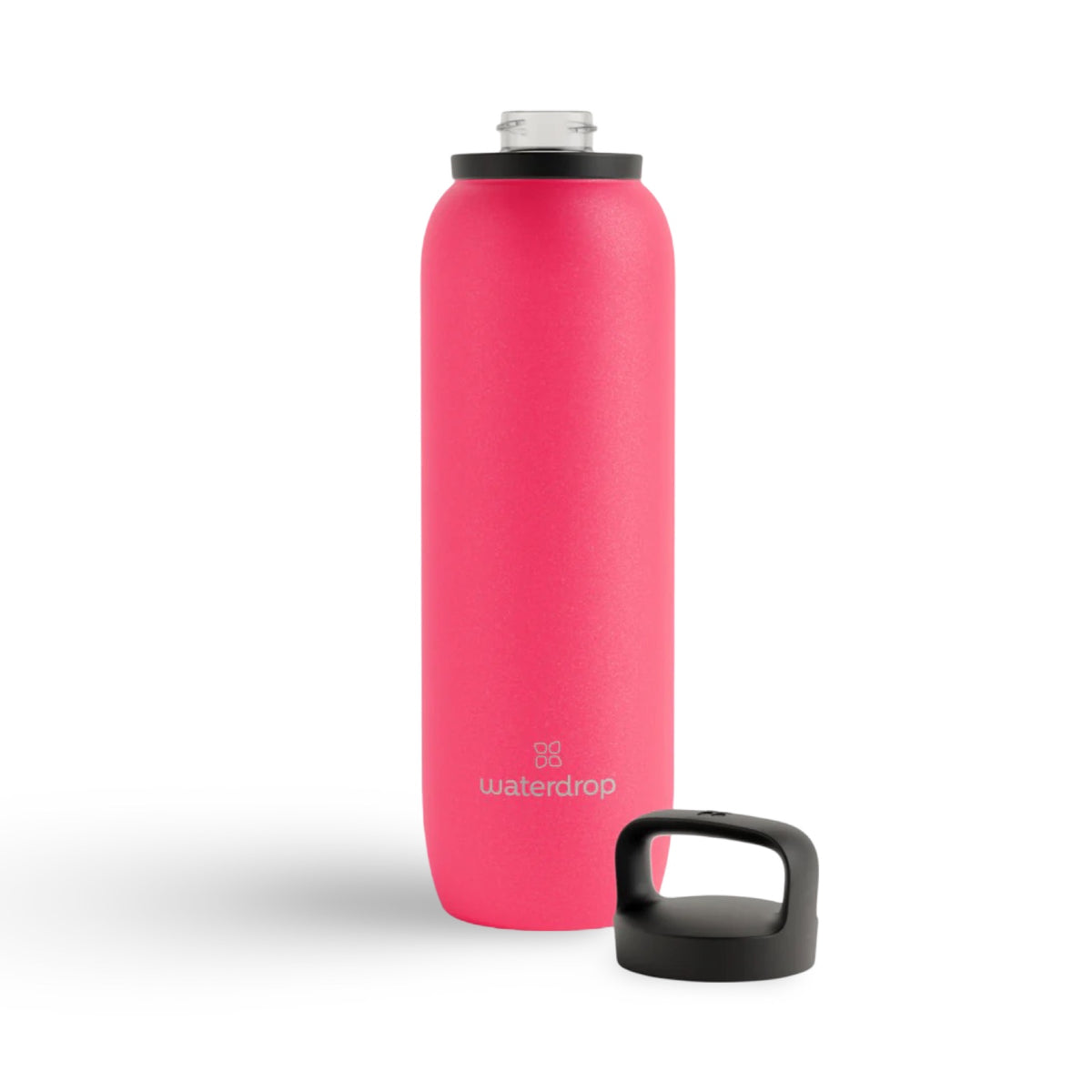 3dRose Cute Purple Shiny Lips Design 21 Oz Stainless Steel Water Bottle With Straw & Carabiner - View #3