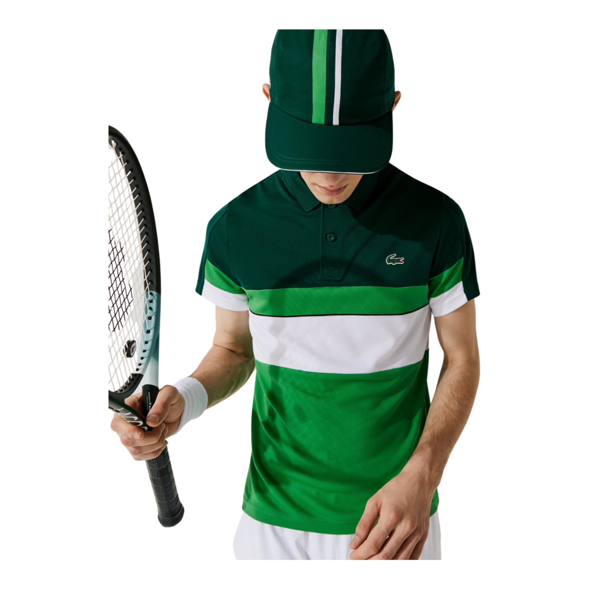 Lacoste Sport Colorblock Breathable Resistant Polo Shirt Green