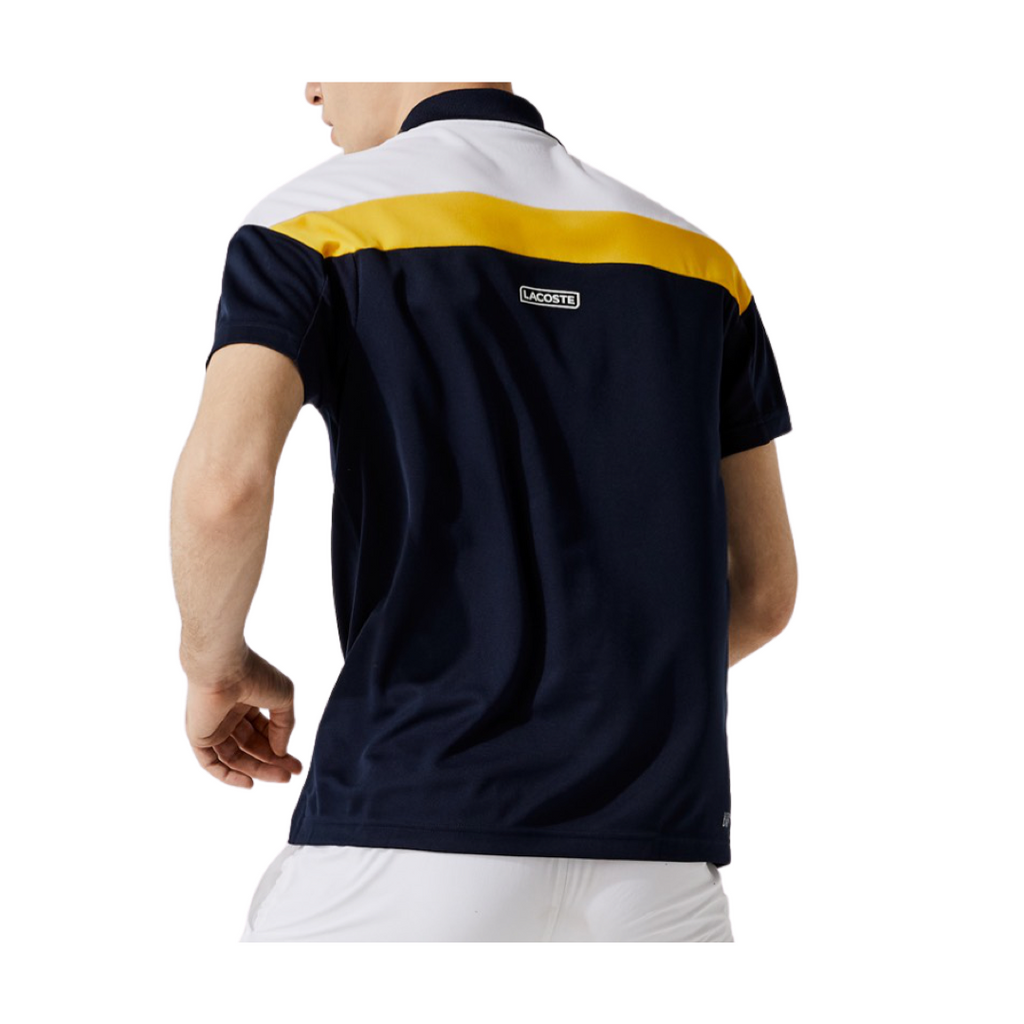 Black and yellow lacoste shirt hot sale