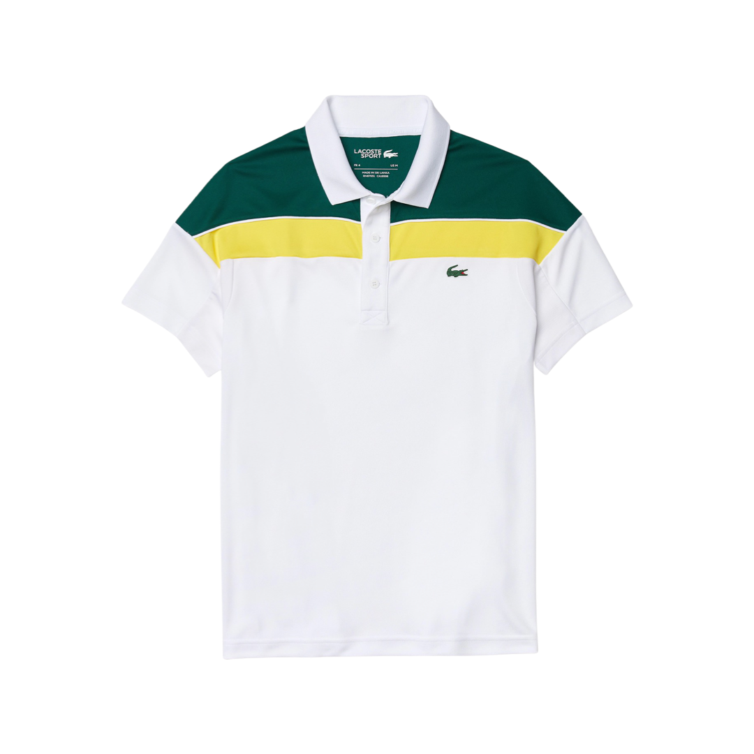 Lacoste Sport Thermo-Regulating Piqué Polo Shirt White/Green